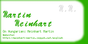 martin meinhart business card